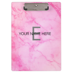 Pink Marble Clipboard