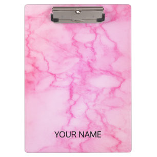 Pink Marble Customise Clipboard