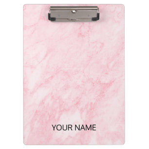 Pink Marble Customize Clipboard