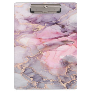 pink marble cute elegant grey clipboard