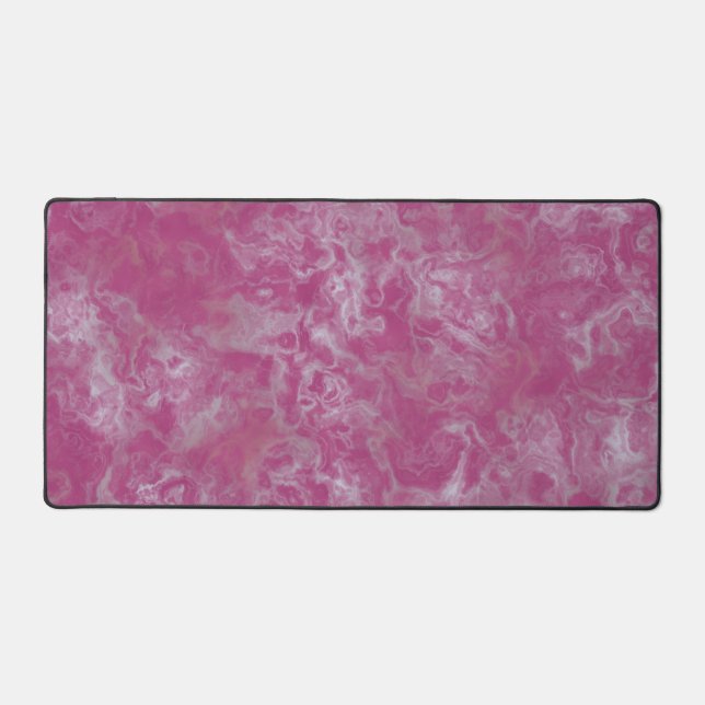 Pink marble desk mat (Front)