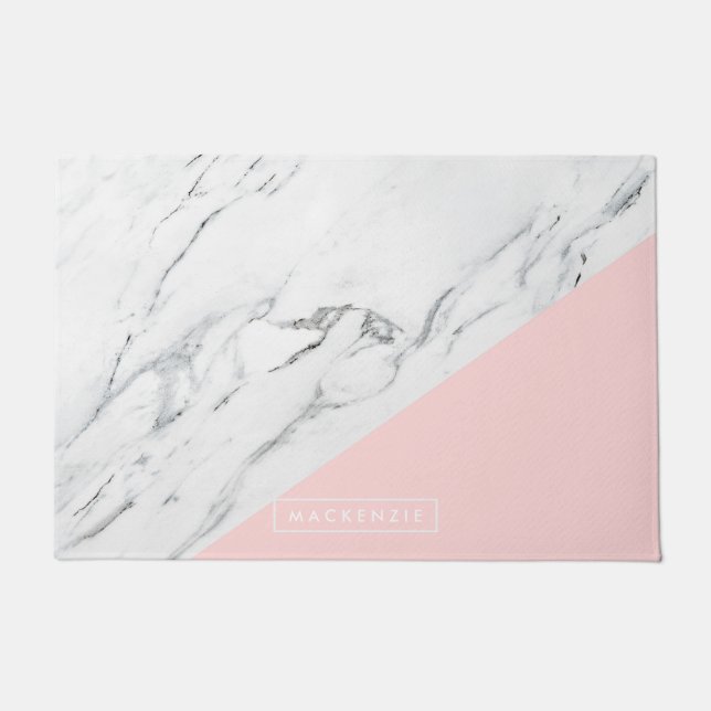 Pink & Marble Doormat (Front)