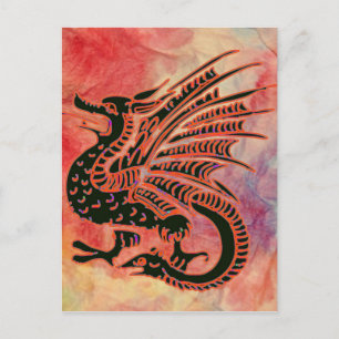 Pink Marble Dragon Postcard