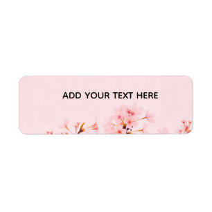 pink marble flower Address Label