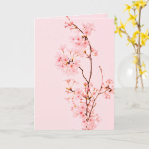 pink marble flower Folded Greeting Card