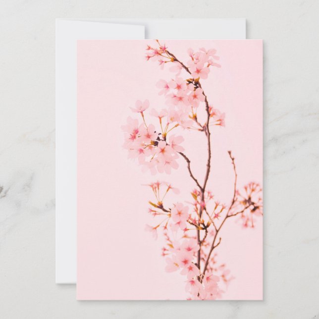 pink marble flower Invitation (Front)