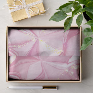 Pink Marble Gold Geode Abstract Pattern Tissue Paper