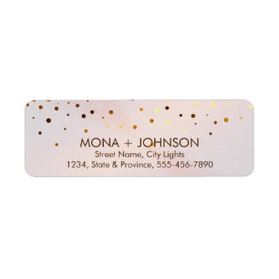 Pink Marble Gold Glitter Sparkle Confetti Dots
