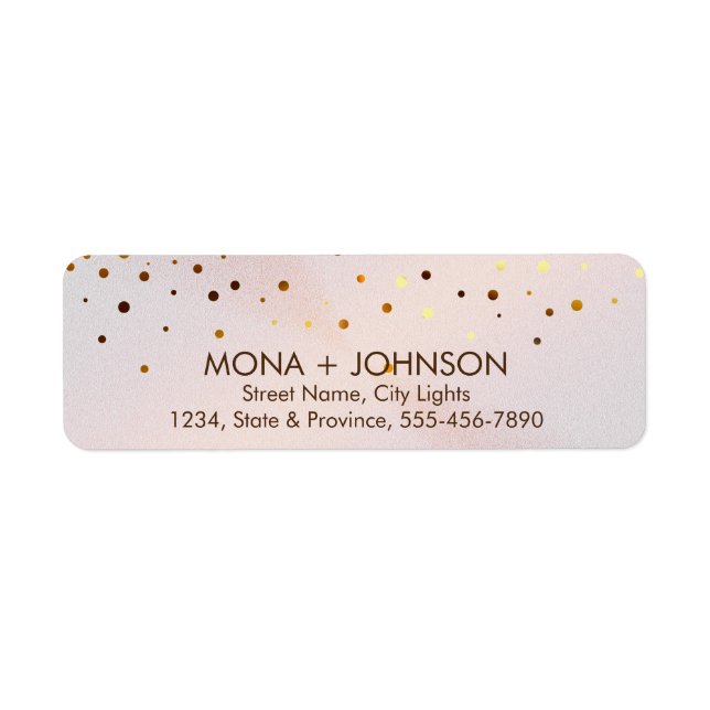 Pink Marble Gold Glitter Sparkle Confetti Dots (Front)