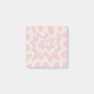 Pink Marble Groovy Wavy Stripe Modern Spring Post-it Notes