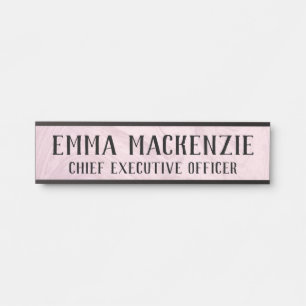 Pink Marble Hanging Door Sign Name Plate