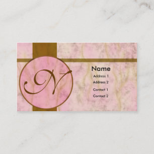 Pink Marble Inlay Business Card
