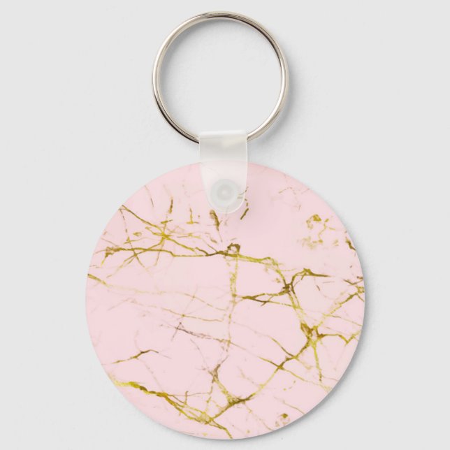 Pink Marble Key Ring (Front)