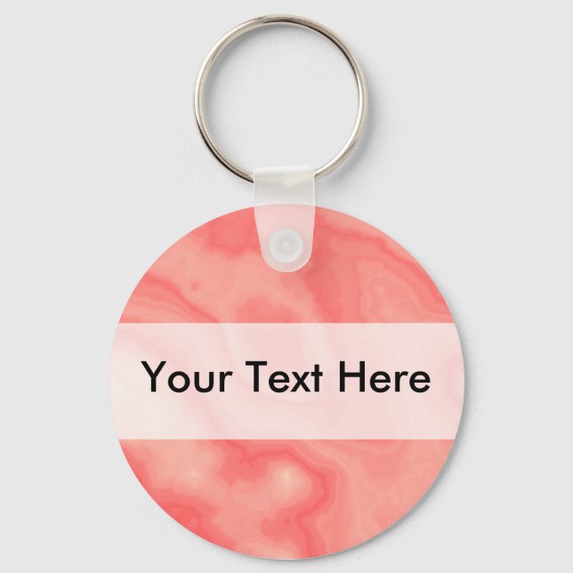 Pink Marble Key Ring (Front)