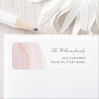 pink marble label