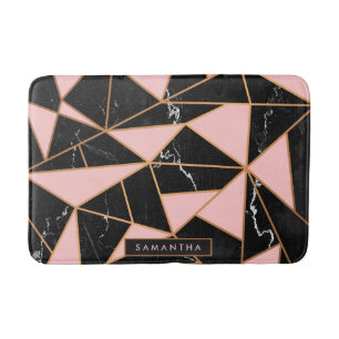 Pink Marble Mosaic Bath Mat