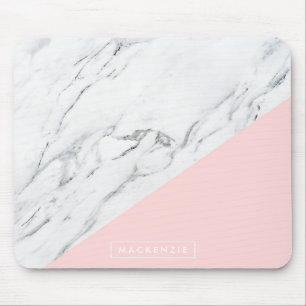 Pink & Marble Mouse Mat