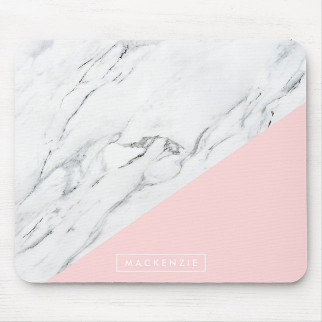 Pink & Marble Mouse Mat (Front)