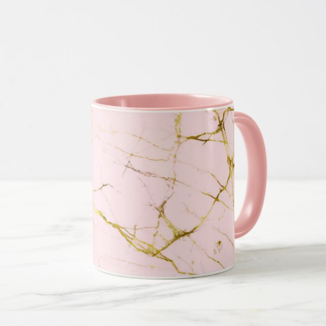 Pink Marble Mug (Front Right)