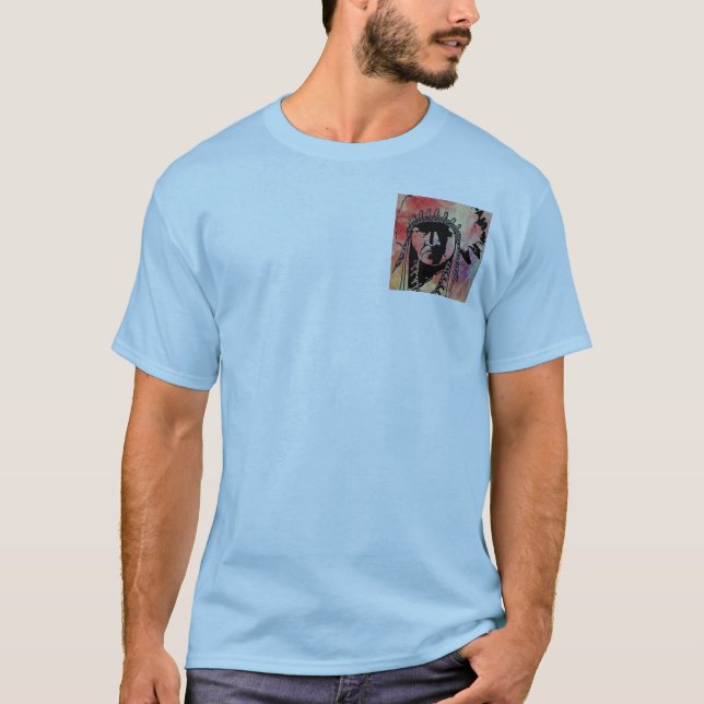 Pink Marble Native American Tshirt (Front)