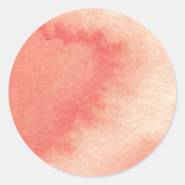 Pink Marble Pattern Gradient Watercolor Classic Ro Round Sticker (Front)