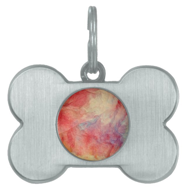 Pink Marble Pet Tag (Front)
