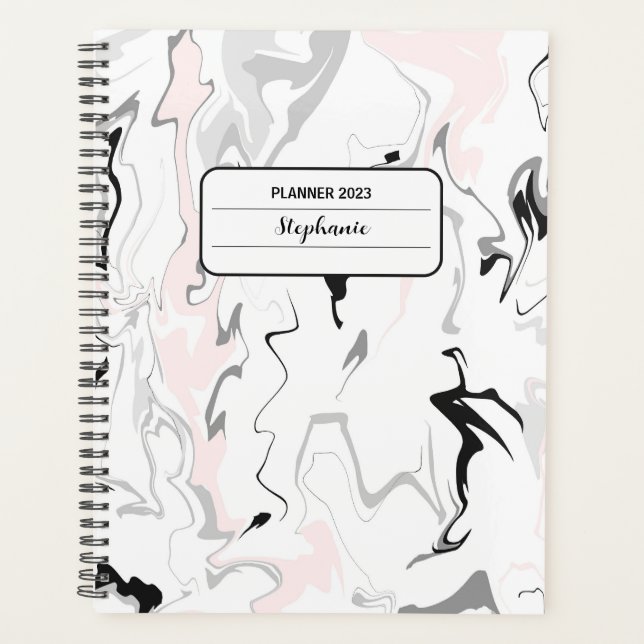 Pink Marble Planner (Front)