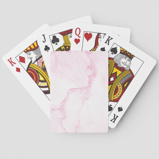 Pink Marble Playing Cards (Back)