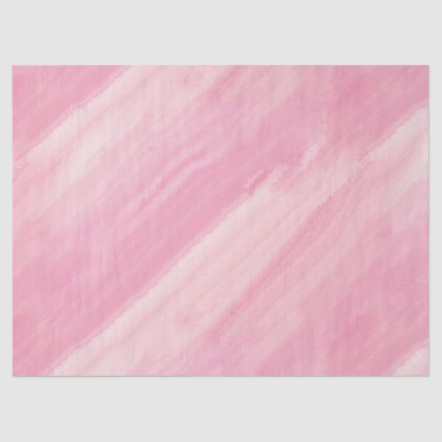Pink Marble Pouring Ombre Brush Strokes Stripes Tissue Paper (Front)