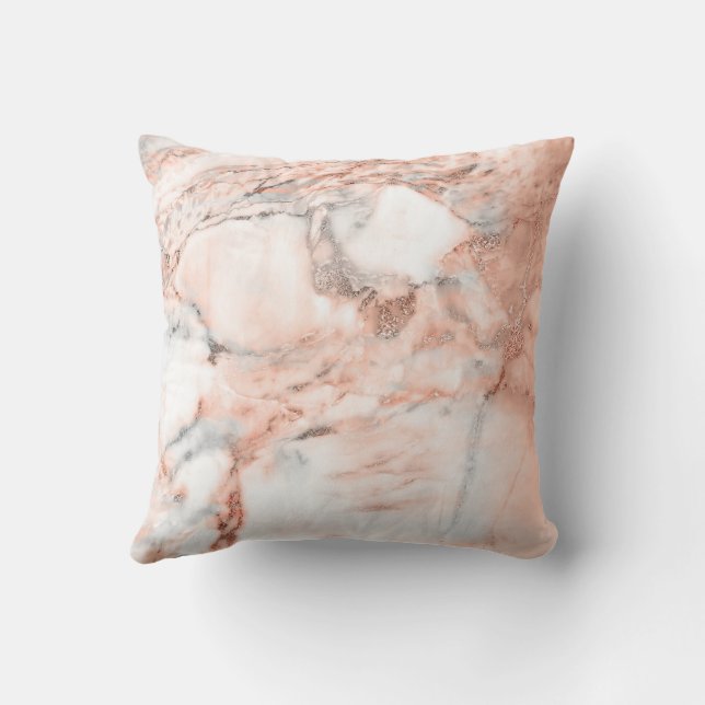 Pink Marble Print Throw Pillow Swirl Print Cushion Zazzle