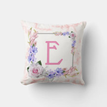 Pink Marble Rose Monogram