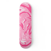 Pink Marble Skateboard Deck
