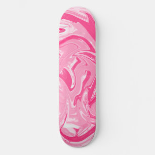 Pink Marble Skateboard Deck