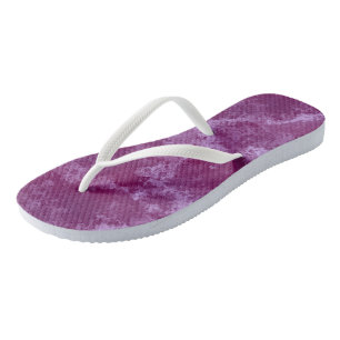 pink Marble Swirl Abstract Flip Flops