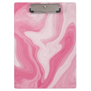 Pink Marble Swirl Pattern – Aesthetic Abstract  Clipboard