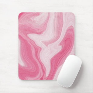 Pink Marble Swirl Pattern – Aesthetic Abstract Mouse Mat