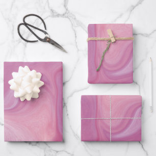 Pink Marble Swirl Wrapping Paper