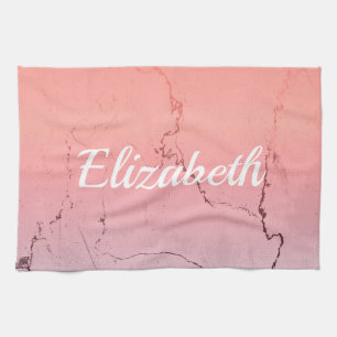 Pink Marble Tea Towel