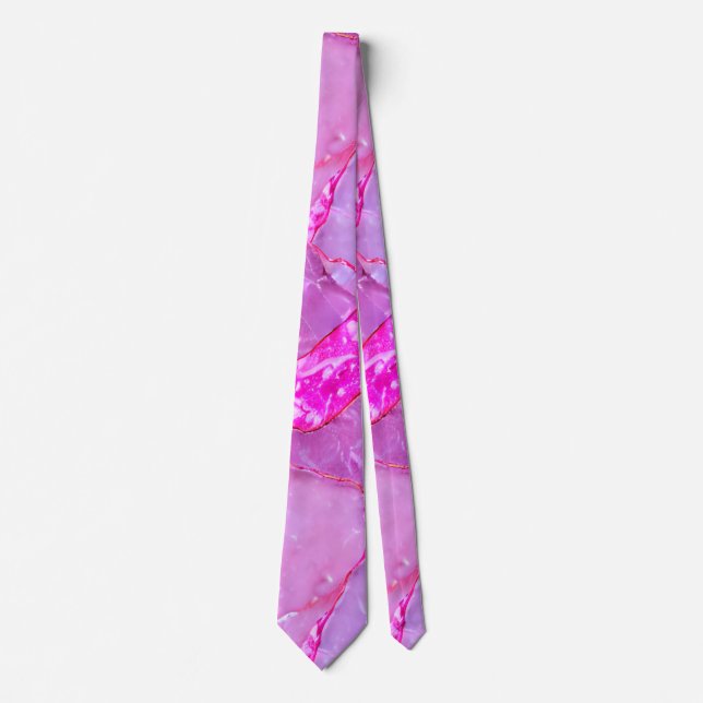 Pink Marble Texture, Marble Effect Tie (Front)