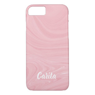 Pink Marble Textured iPhone Case