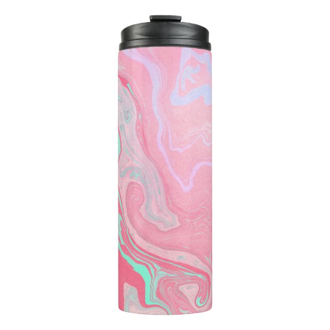 Pink Marble Thermal Tumbler (Front)