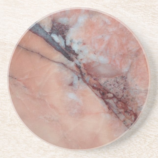 Pink Marble With Flaw Coaster (Front)