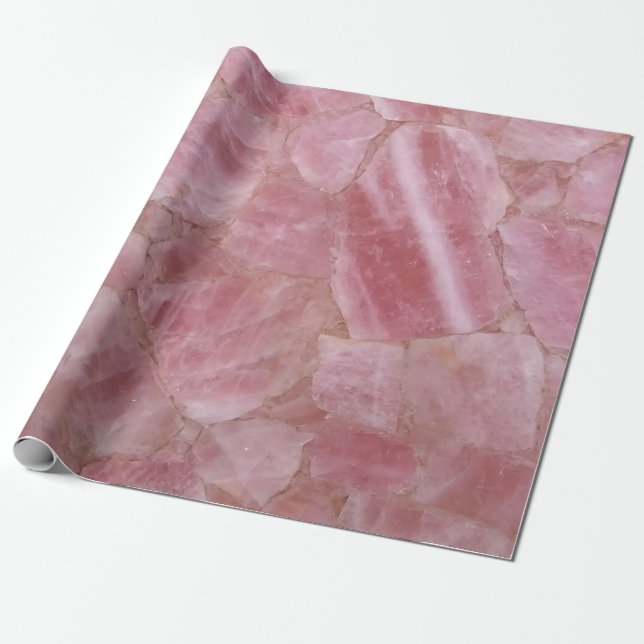 Pink Marble Wrapping Paper (Unrolled)