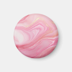Pink marbled background magnet