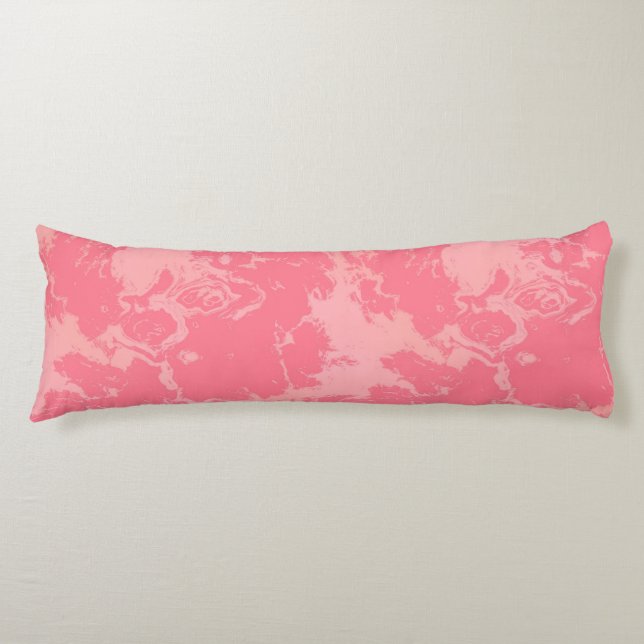 Pink Marbled Cloud abstract Body Cushion (Front)