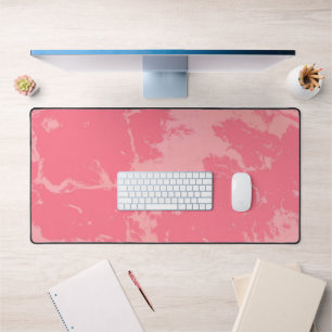 Pink Marbled Cloud abstract Desk Mat