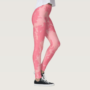 Pink Marbled Cloud abstract Leggings