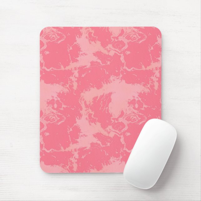 Pink Marbled Cloud abstract Mouse Mat (With Mouse)