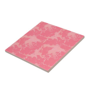 Pink Marbled Cloud abstract Tile