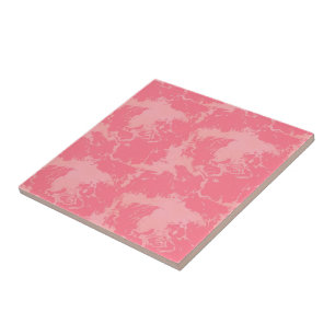Pink Marbled Cloud abstract Tile